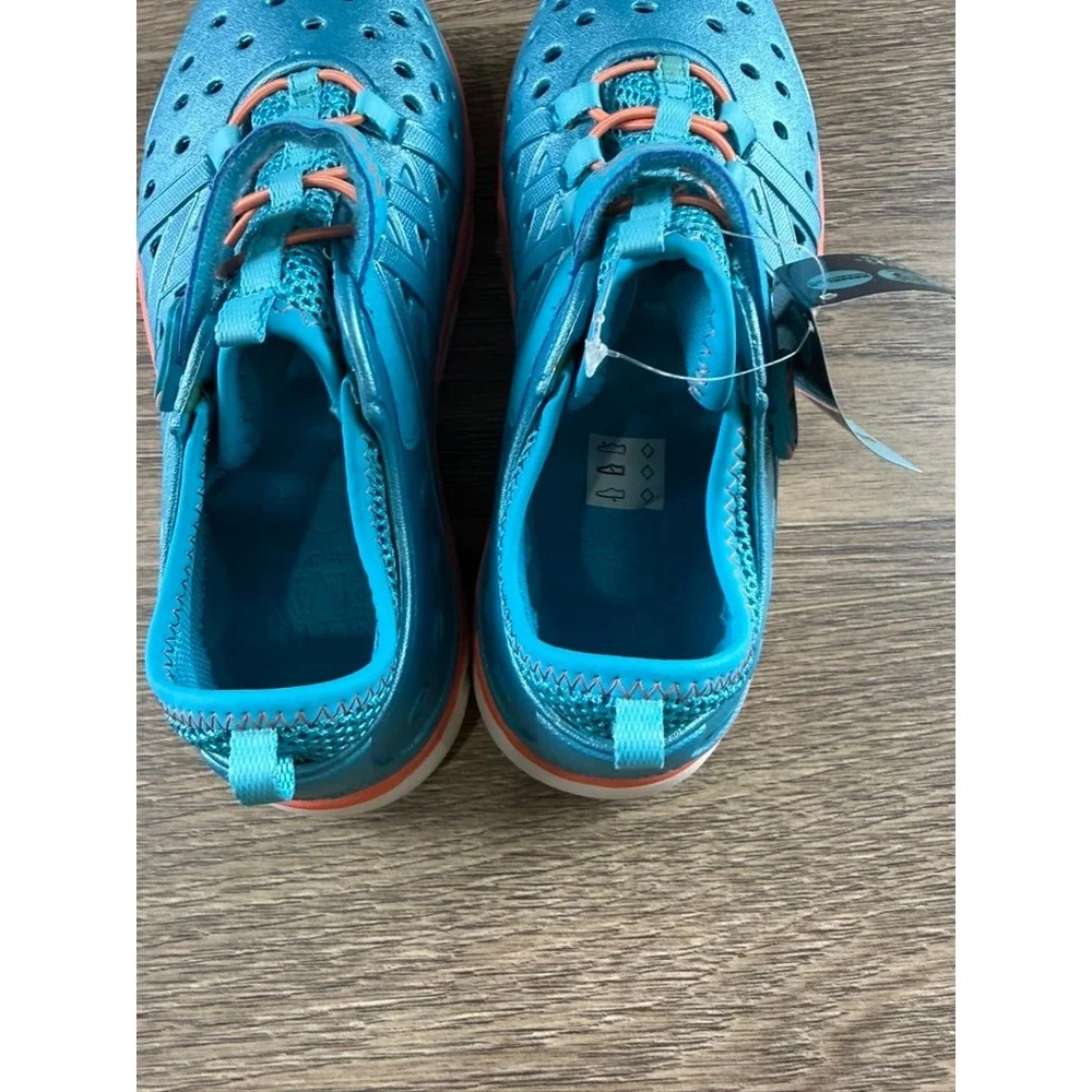 Stride Rite Phibian Kids Teal Orange Water Shoes Sneaker Sandal Machine Washable